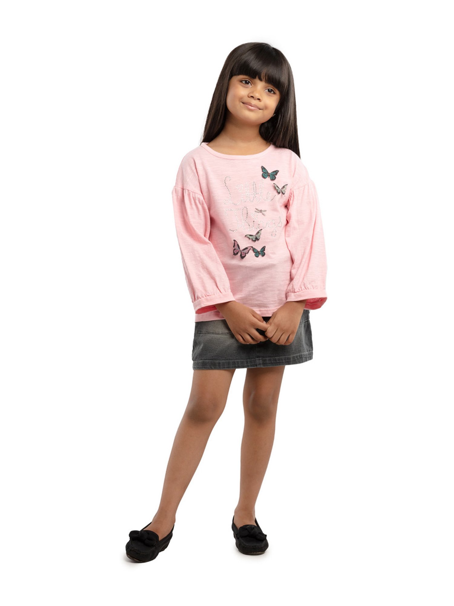 Tiny Girl Kids Pink Solid Top
