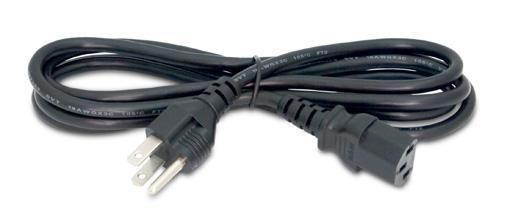 PC Power Cord Cable 3-Prong Desktop Computer PowerCord Power Cables & Power Supply Cables