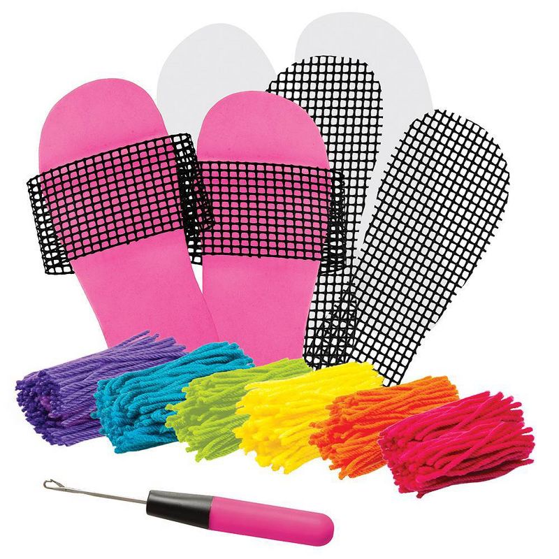 Fashion Angels Make Your Own Shaggy Latch Hook Slipper Kit