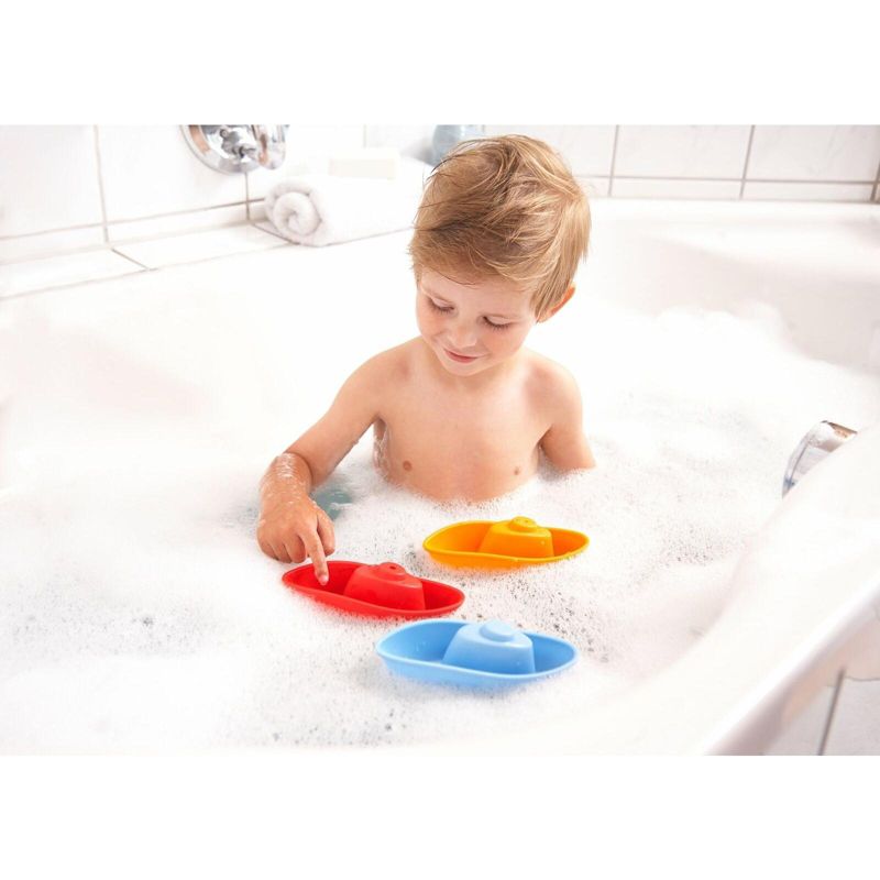HABA Stacking Boat Set - 3 Piece Play Set for Bath or Pool