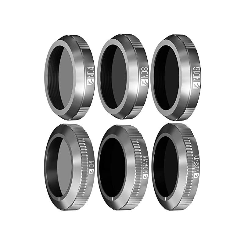 Budget Kit 6Pack FWM2ZESS ND4 ND8 ND16 CPL ND32PL ND64PL Filters Compatible with DJI Mavic 2 Zoom