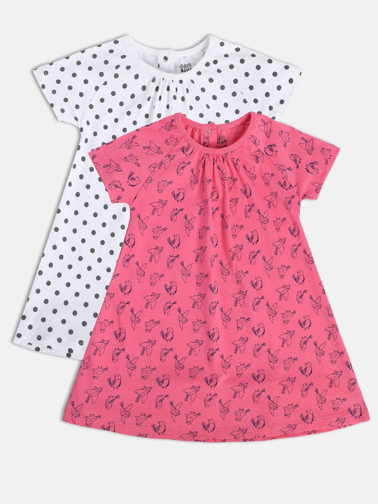 Nauti Nati Kids Blue Embroidered Dress