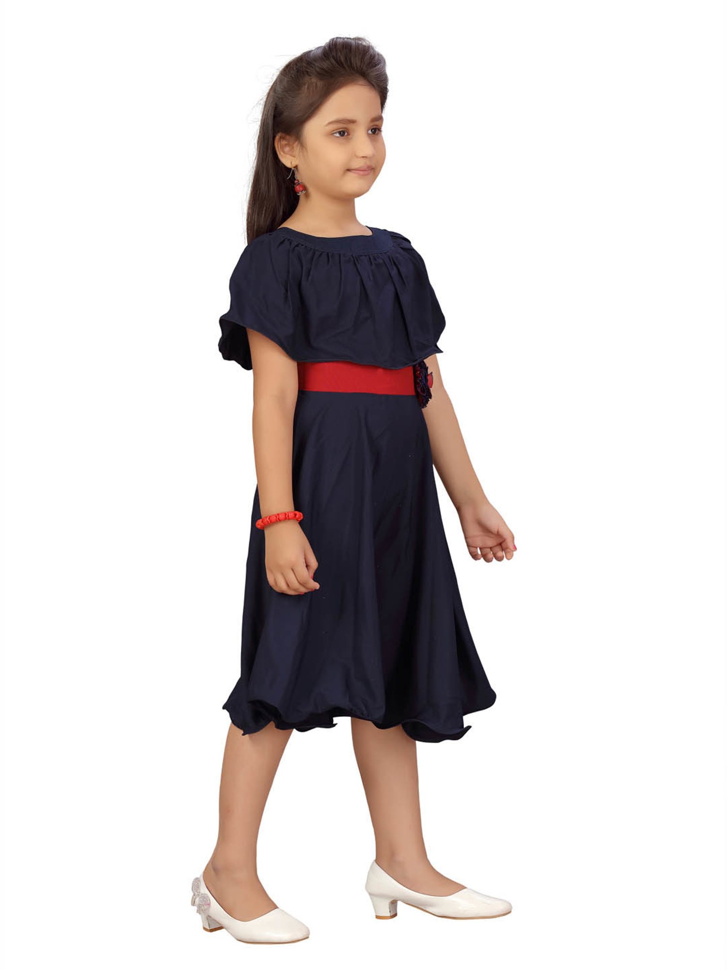 Aarika Kids Navy Solid Frock