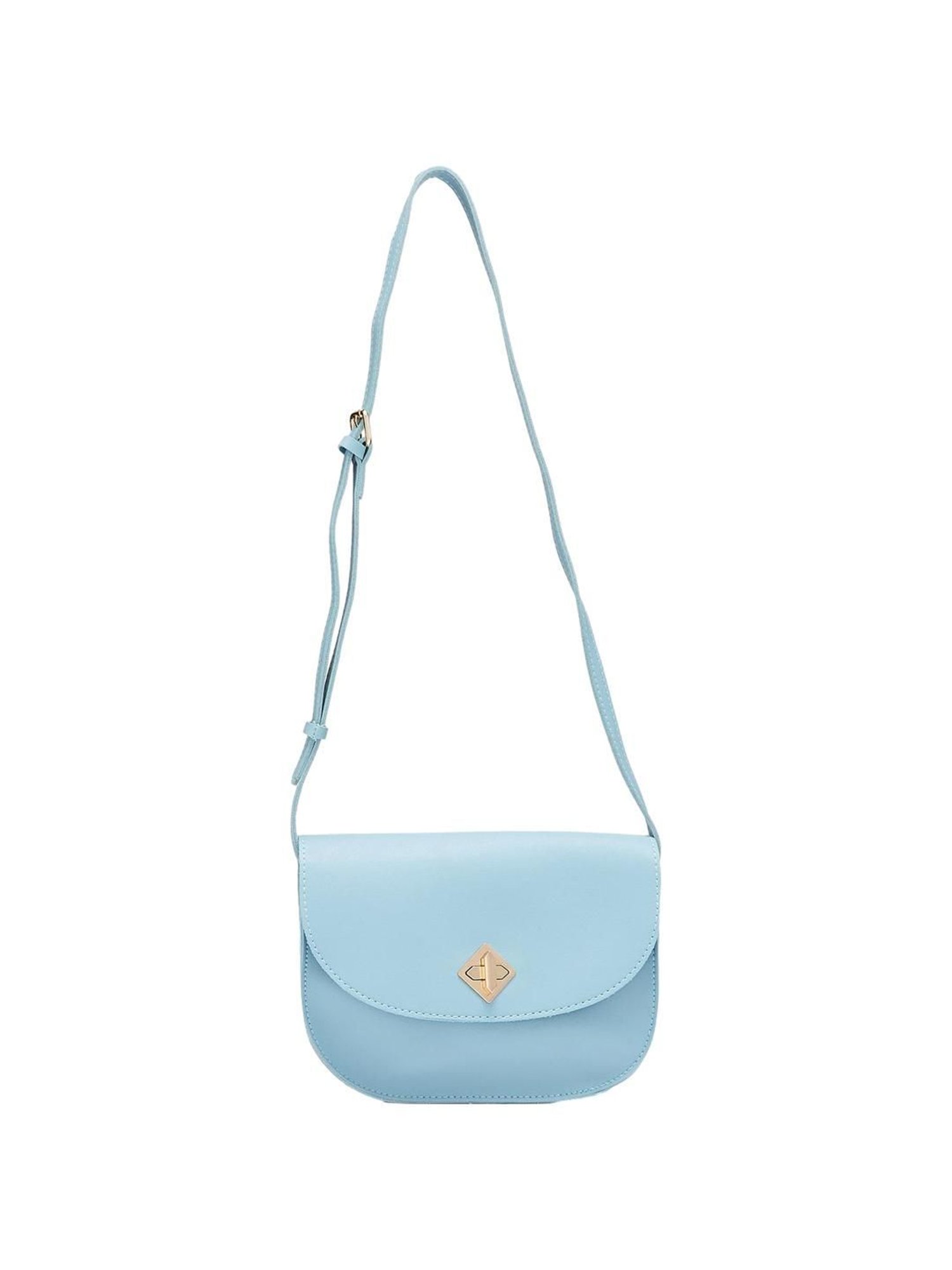 Globus Blueish Grey Solid Medium Sling Handbag