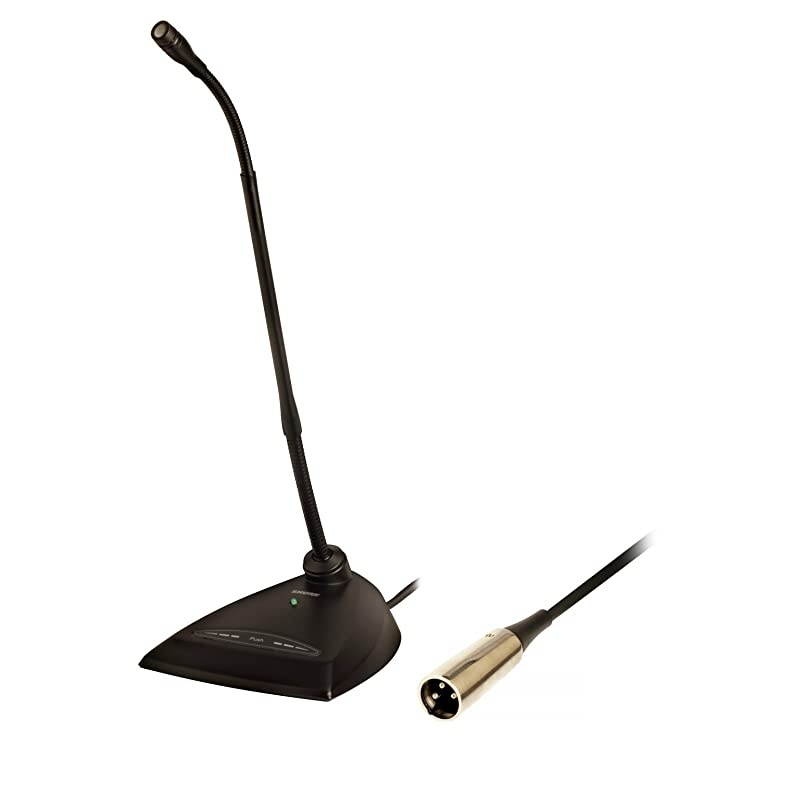 MX412D/S Supercardioid Condenser Microphone, 12" Gooseneck, Desktop Base with 10' Cable, Logic Functions, Programmable Switch, LED Indicator, Snap-Fit Foam Windscreen,Black