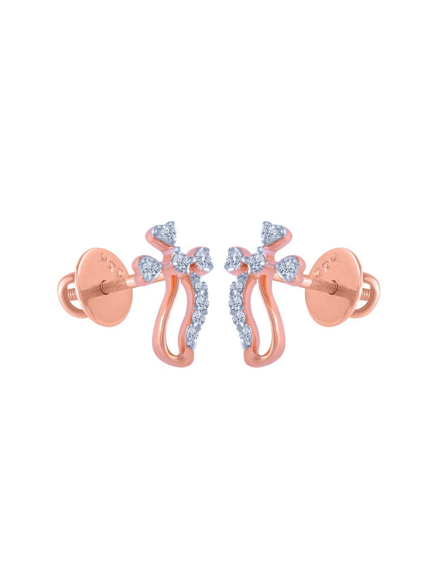 P.C. Chandra Jewellers 18 kt Gold & Diamond Earrings