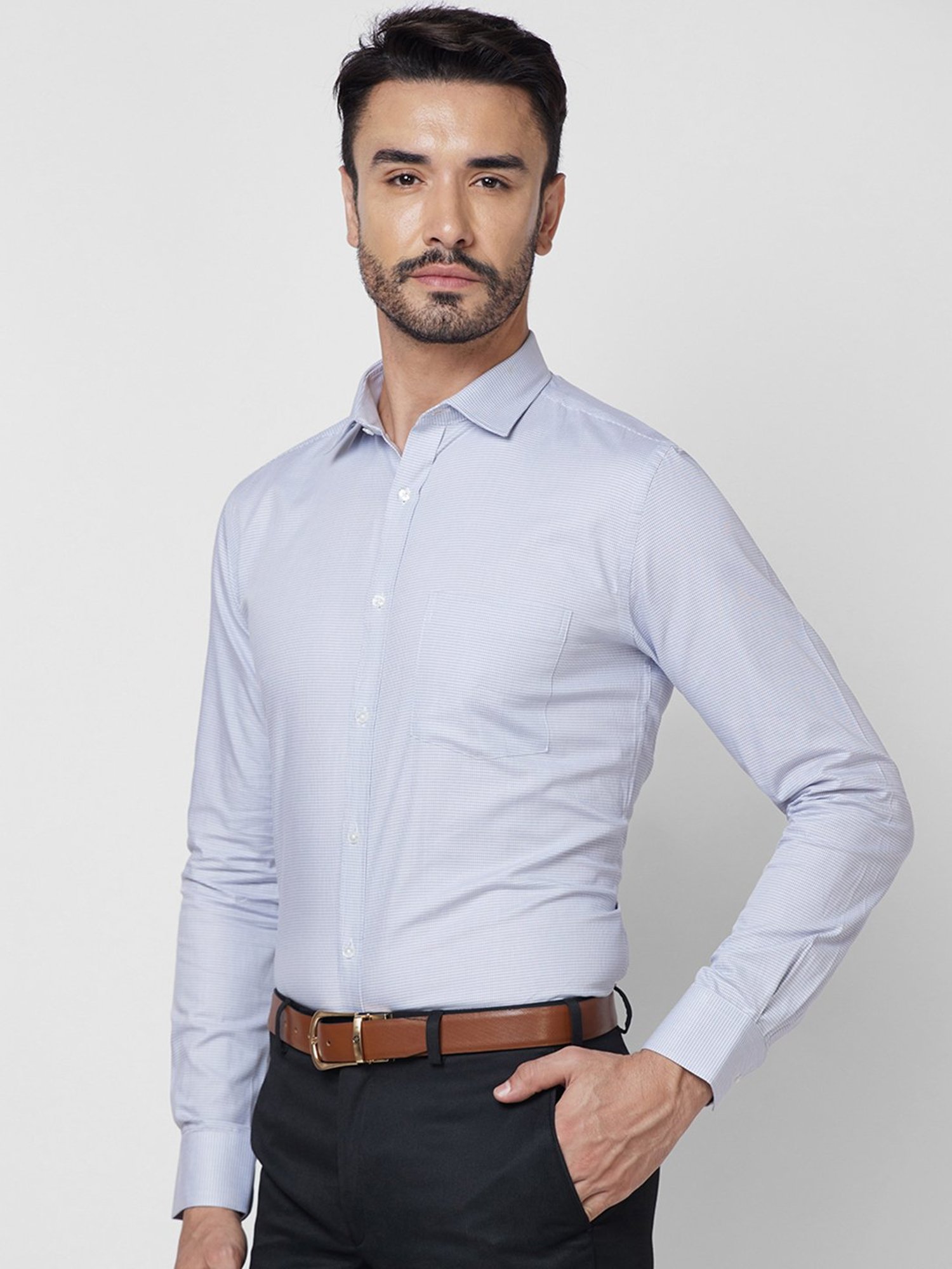 Arrow Sport Dark Green Cotton Slim Fit Shirt