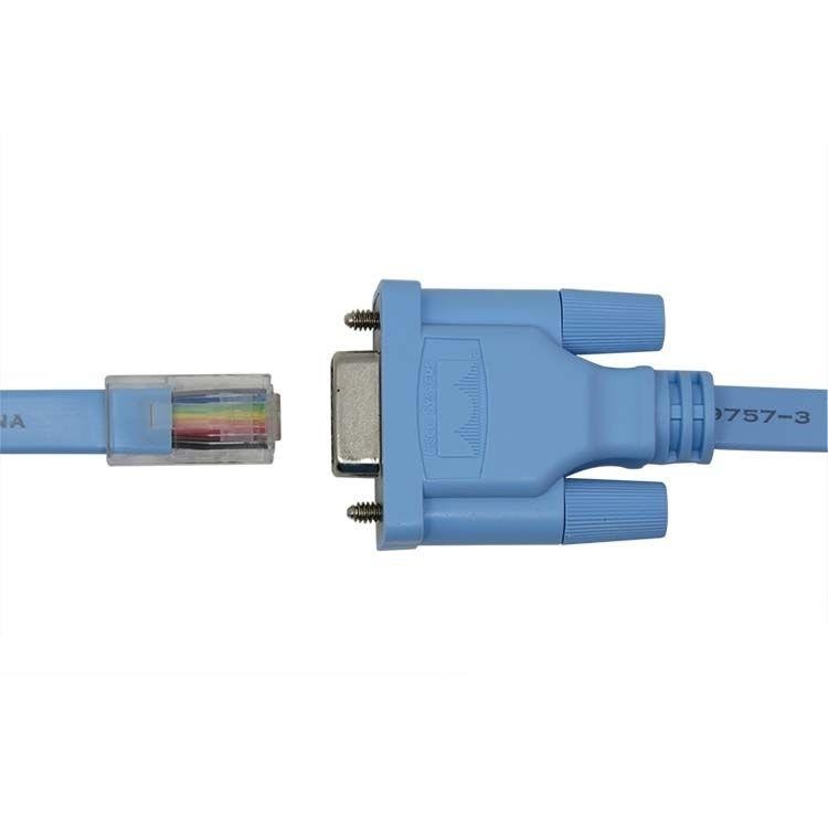 3FT RJ45 Male to D-Sub RS232 DB9 Female Plug Cable Adapter