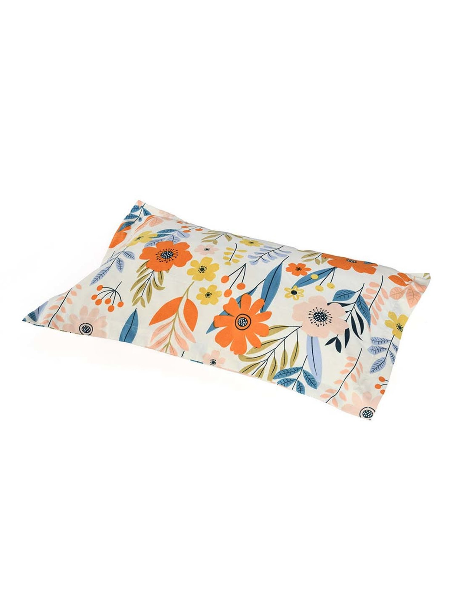 @Home Aurora Beige 130 GSM Polyester Double Bedsheet with 2 Pillow Covers