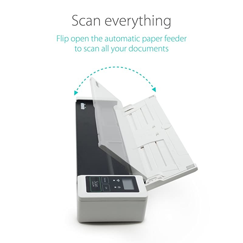 Q Wireless Rechargeable Document Scanner with Automatic Document Feeder ADF Renewed