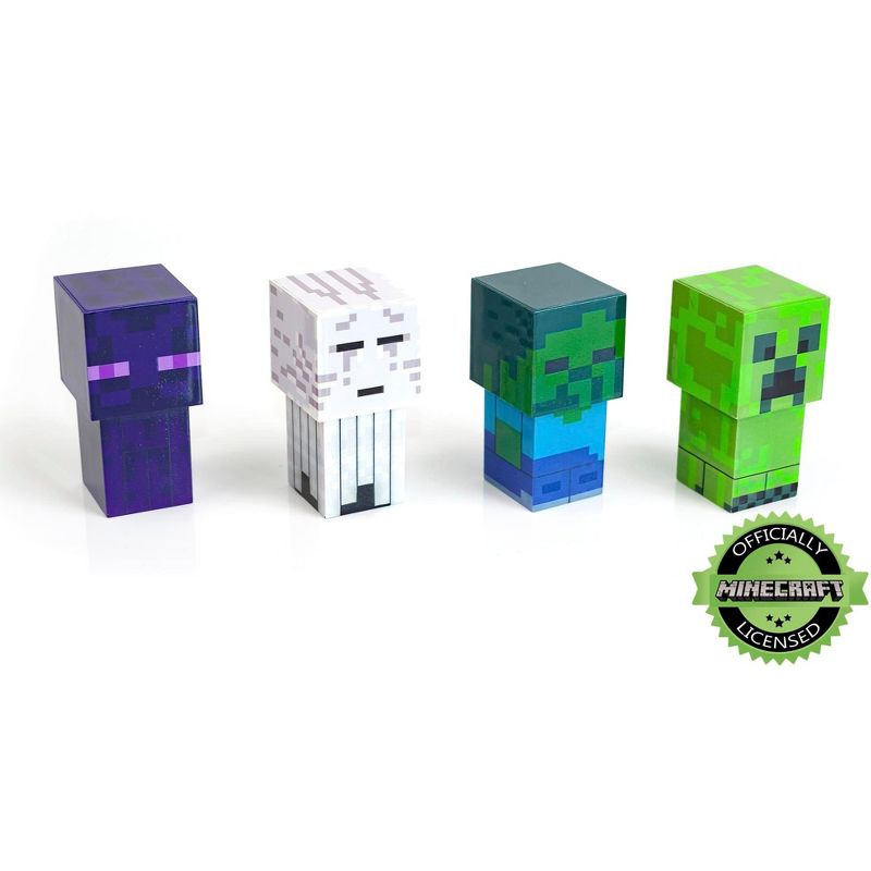 Robe Factory LLC Minecraft Mini Mob 4-Piece Figure Mood Light Set | Battery Operated