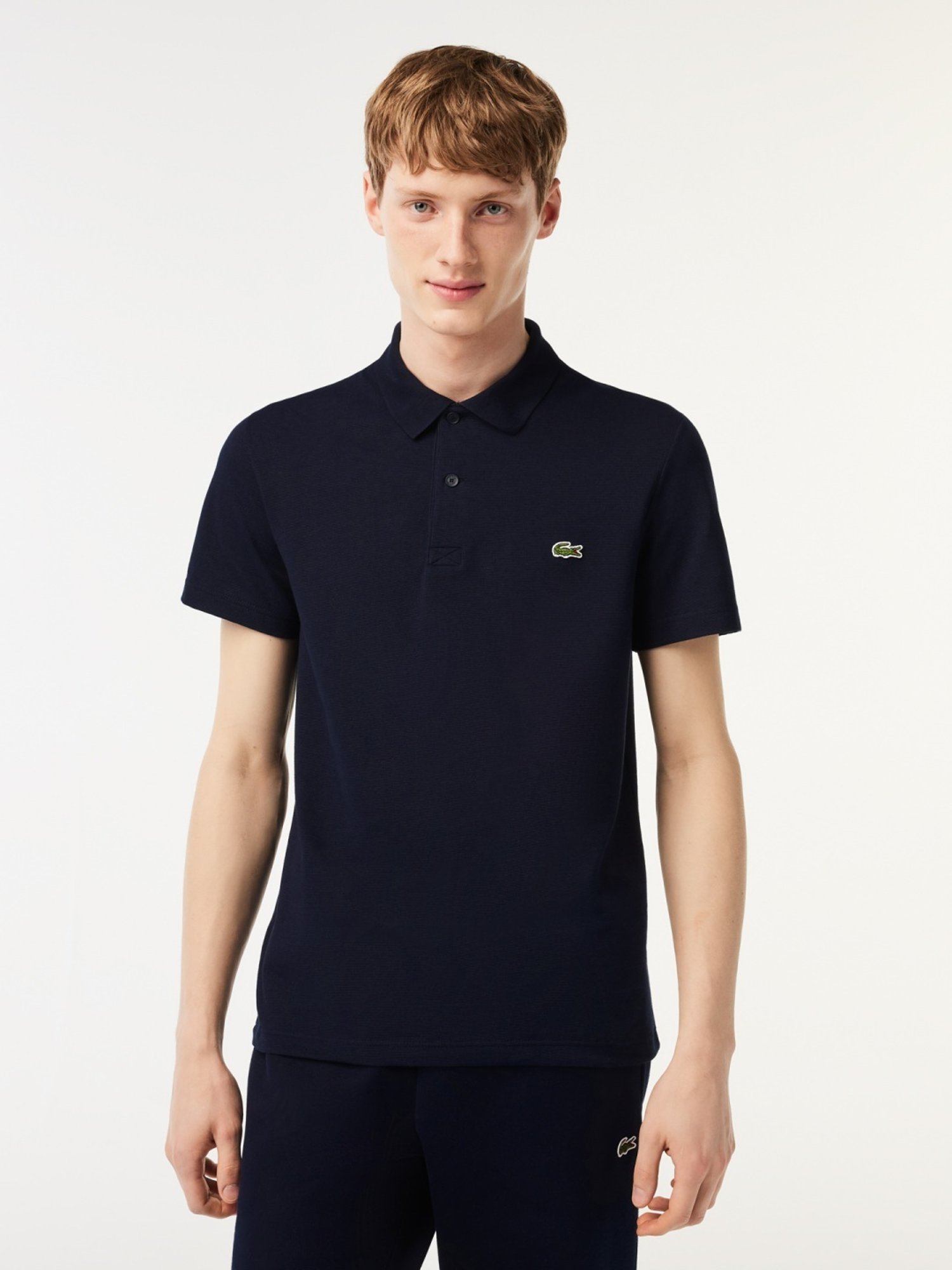 Lacoste Navy Cotton Regular Fit Polo T-Shirt