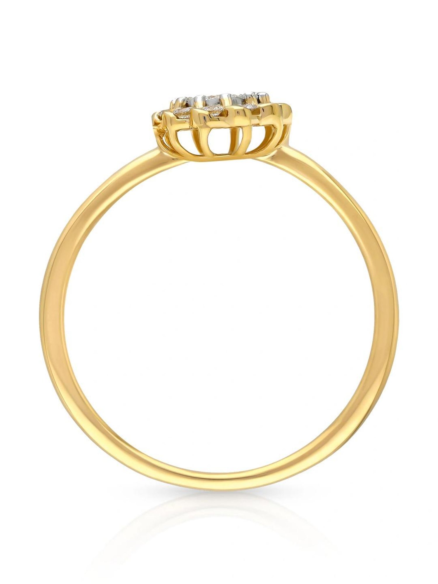 Mia By Tanishq Nature's Finest 14k Yellow Zigzag Treasures Gold Diamond Ring