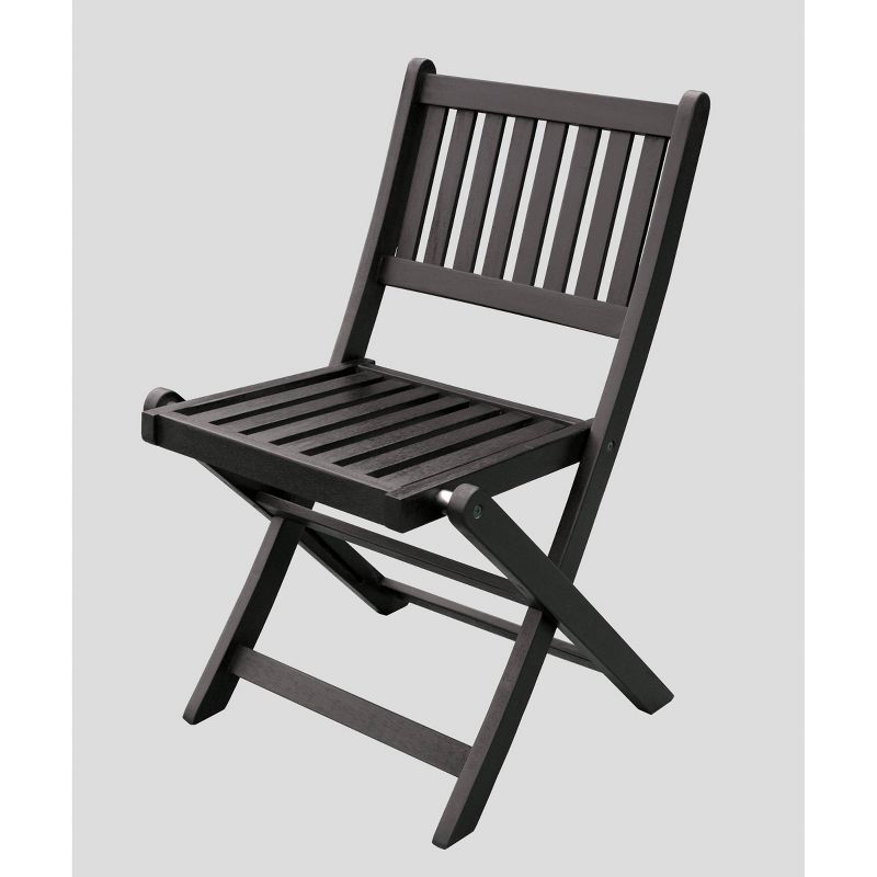 4pk Eucalyptus Folding Chairs Black - Merry Products