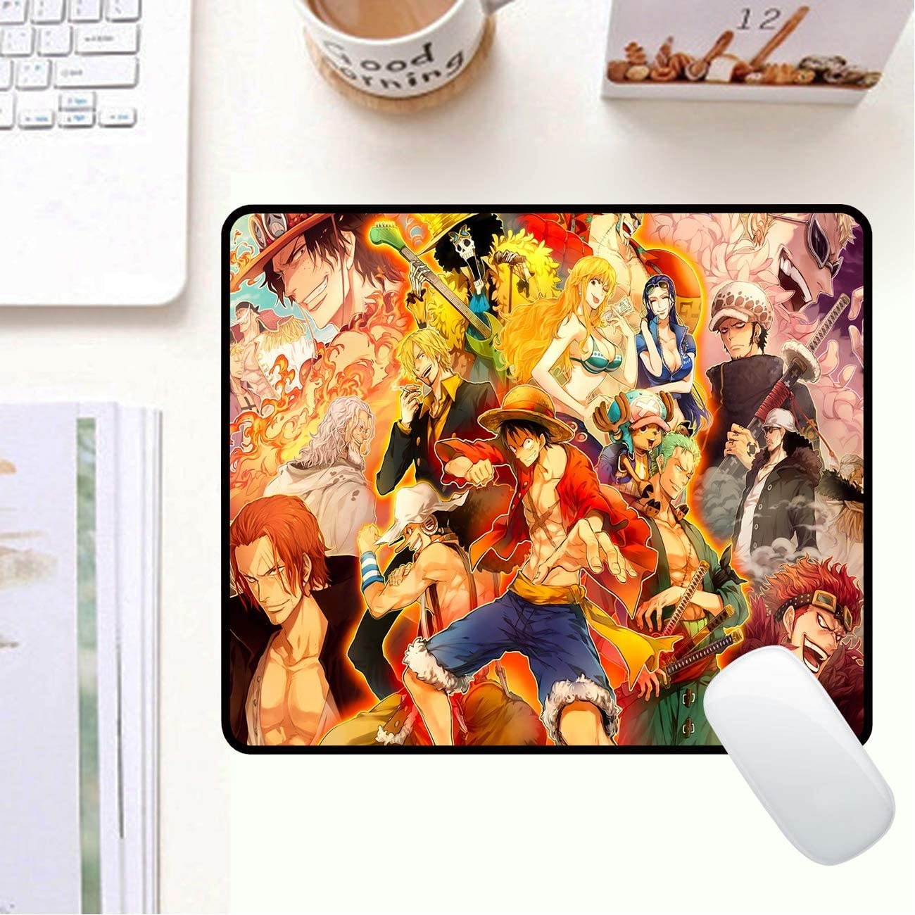 One Piece Anime Mouse Pad Gaming Mouse Pad Mousepad for Adults Teens Office Supplies Mouse Mat 9.8x11.8x0.12inch