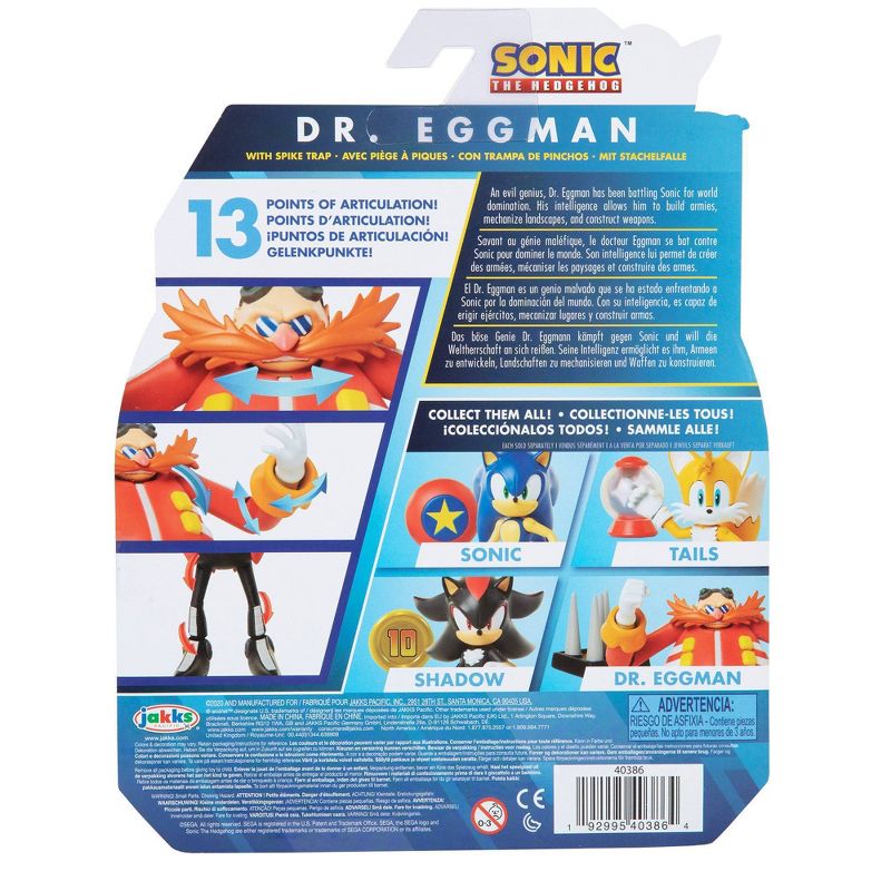 Sonic the Hedgehog 4" Dr. Eggman with Spike Trap Wave 1