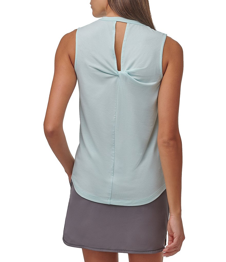 Marc New York Crew Neck Twisted Keyhole Back Sleeveless Tank