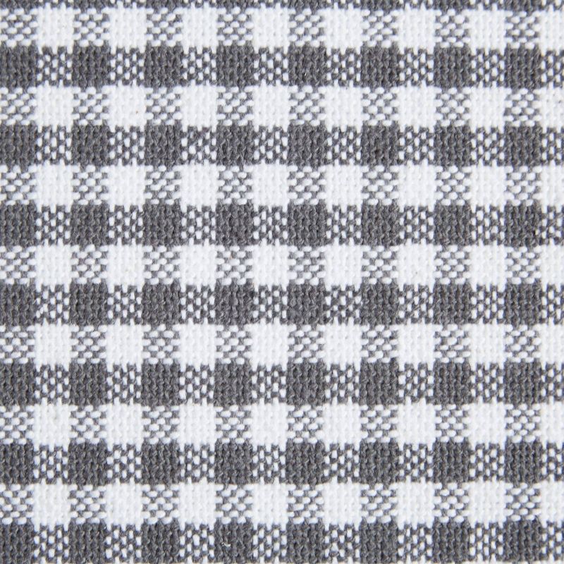4pk Cotton Gingham Fringe Placemats Gray - Town & Country Living