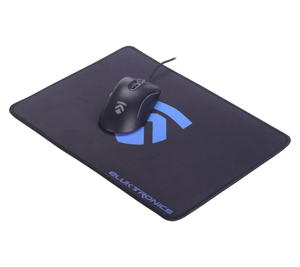 Eluktronics Gaming Mousepad with Stitched Edges, Premium-Textured Mat Pad, Non-Slip Rubber Base Mouse Pad for Laptop, Computer & PC, 355 x 260 x 4mm - Size: Large