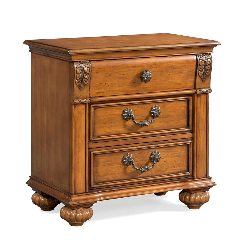 3pc Queen Barrow Poster Bedroom Set Oak - Picket House Furnishings