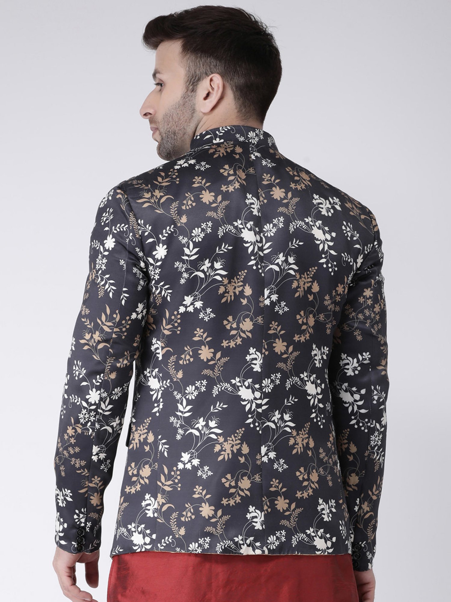 Hangup Cream Regular Fit Ethnic Blazer