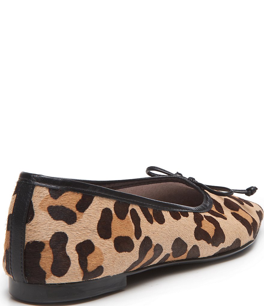 Schutz Arissa Leopard Print Pony Hair Ballet Flats