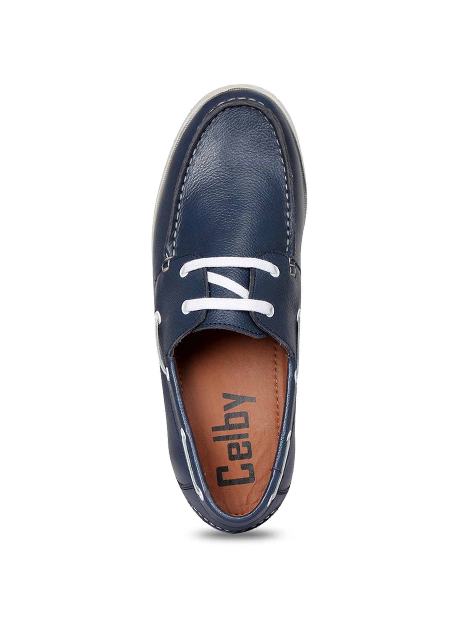 Celby Men's Height Increasing Blue Boat Shoes