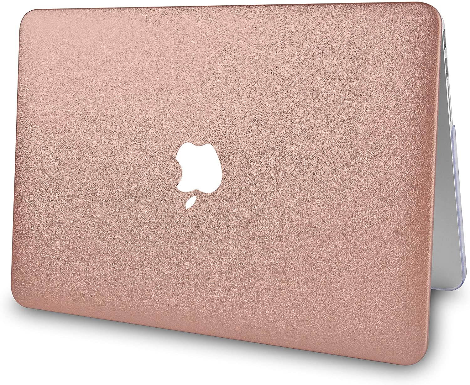 LuvCase 3 in 1 Laptop Case for Mac Pro 13 (2021/2020) with Touch Bar A2338 M1/A2251/A2289 Leather Hard Shell Cover Keyboard Cover & Screen Protector (Rose Gold Leather)