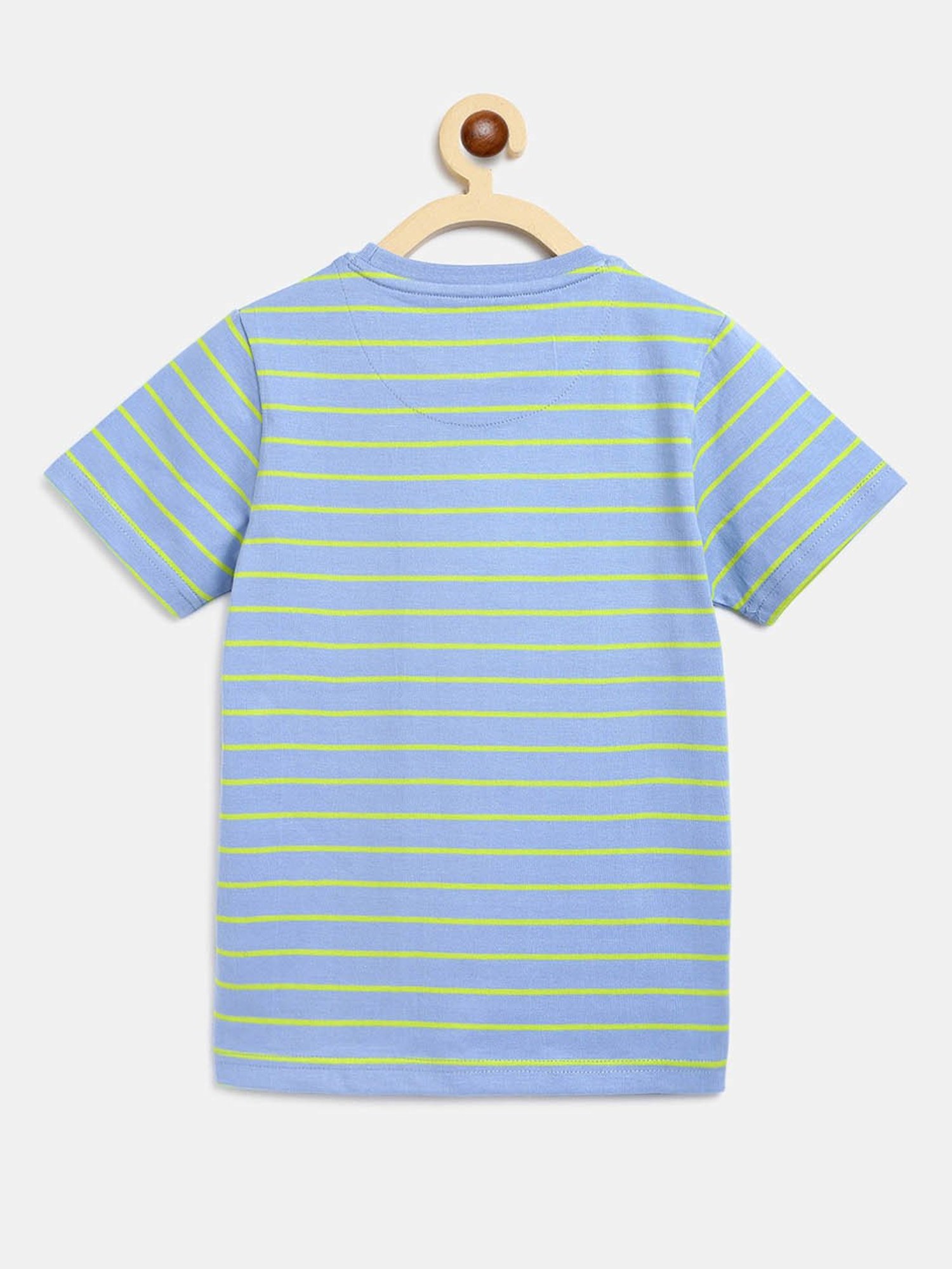 Campana Kids Blue & Yellow Striped T-Shirt (Pack Of 2)