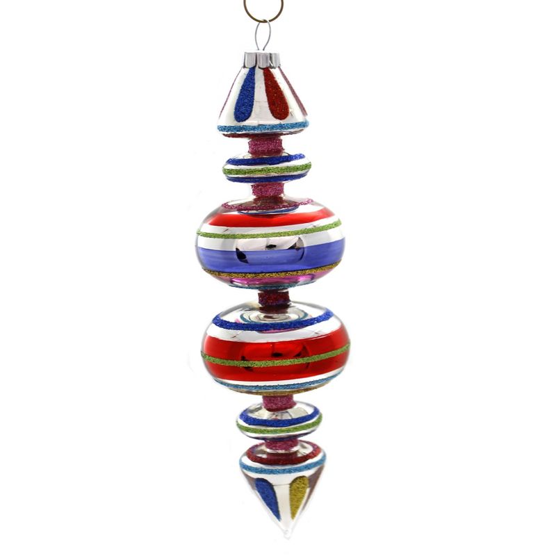 Shiny Brite 7.0" Cc Drop Sphere With Reflector Ornament  -  Tree Ornaments