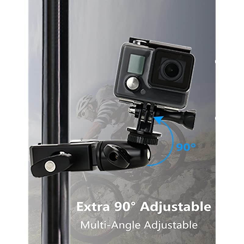Motorcycle Bike Handlebar Mount with 1/4 Thread Camera 360 Degree Rotation for GoPro Hero 9/8/7/6/5/4/3+/3/2/1
