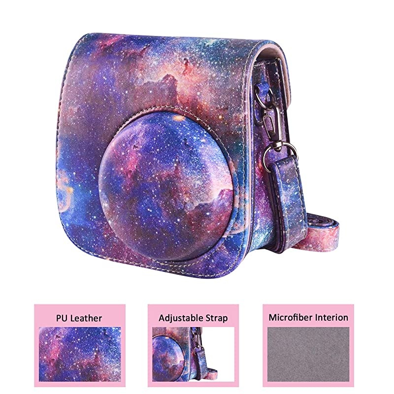 Instax Mini 9 Camera Accessories for FujiFilm Instax Mini 9 8 8+ Camera with Mini 9 Case/Album/Selfie Lens/Filters/Wall Hang Frames/Shoulder Strap (12 in 1 Fantasy Mountain Forest)