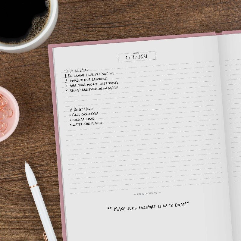 Ruled Journal Workstyle Hardcover Medium Casebound Pink - Cambridge