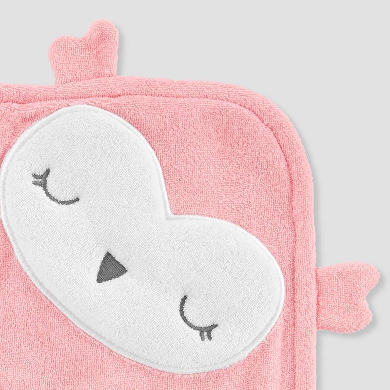 Baby Girls' 2pk Owl Bath Towel - Just One You® made by carter's Pink