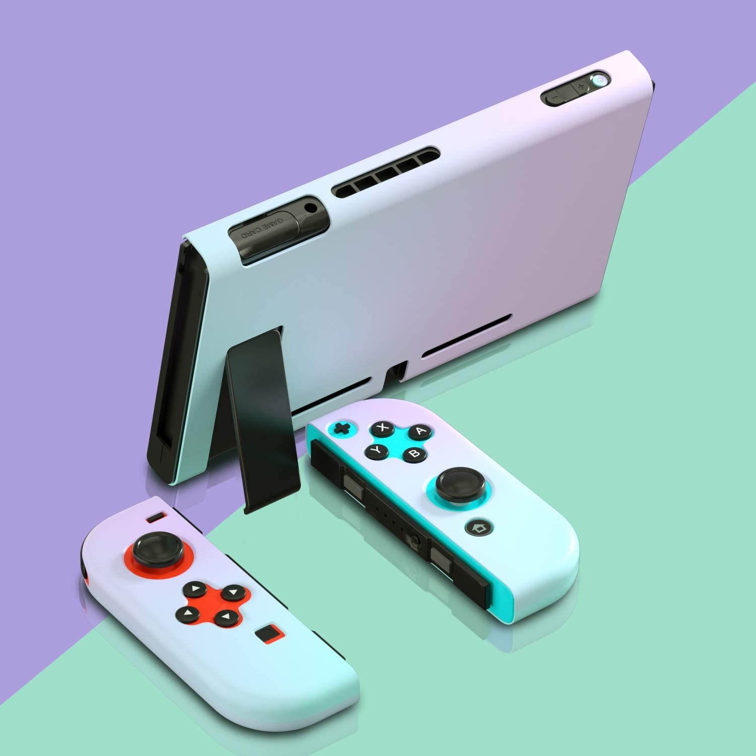 Protective Case for Nintendo Switch, Hard Case for Nintendo Switch - Purple and Blue