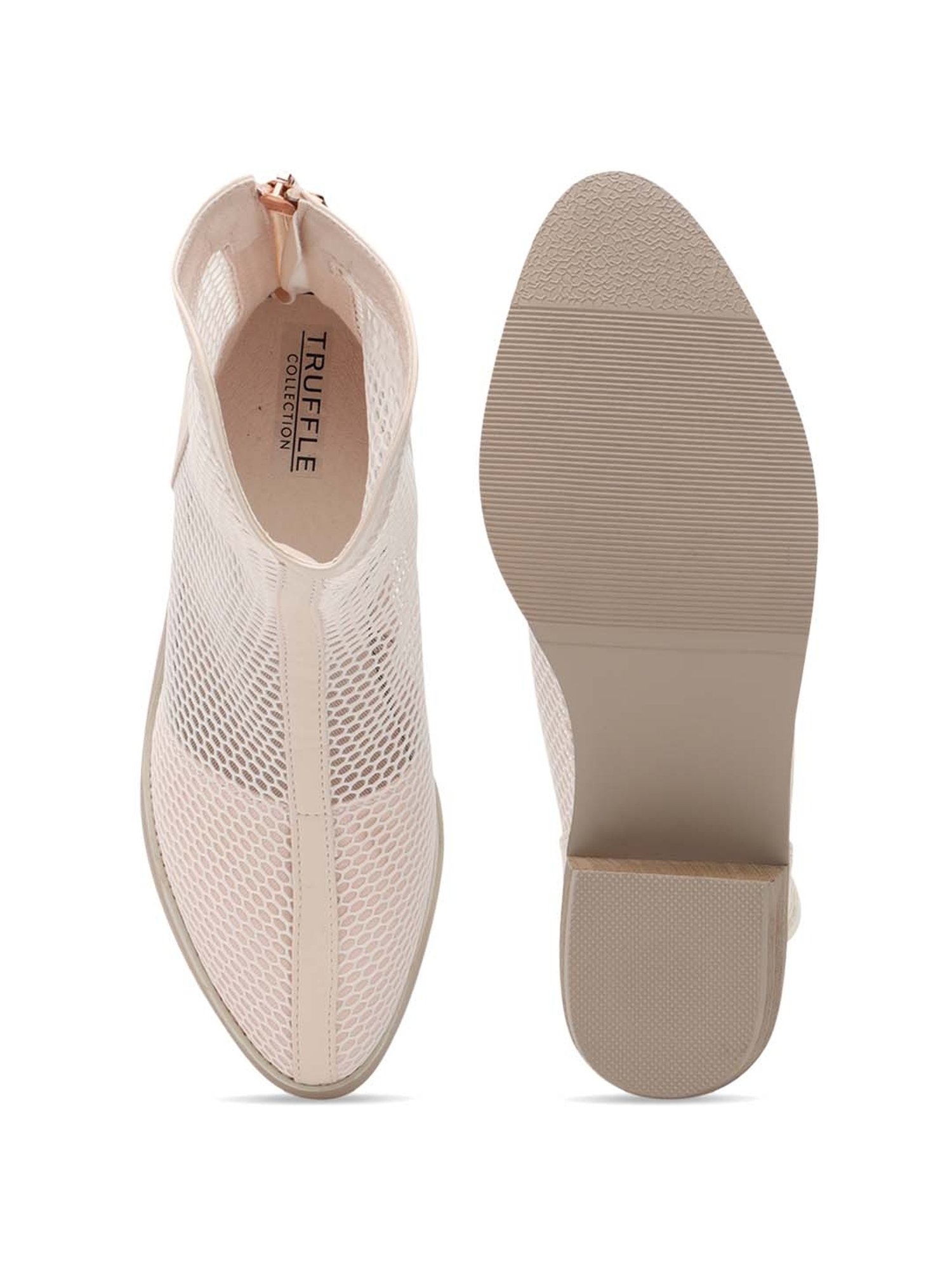 Truffle Collection Women's Off White Casual Booties