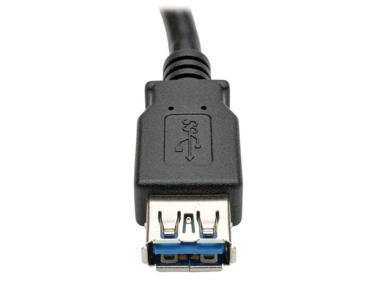 Tripp Lite Usb 3.0 Superspeed Type-A Extension Cable (M/F), Black, 6 In.