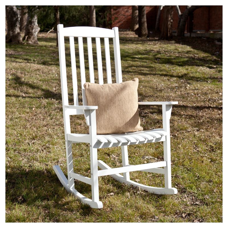 Belize Hardwood Porch Rocker - White - Aiden Lane