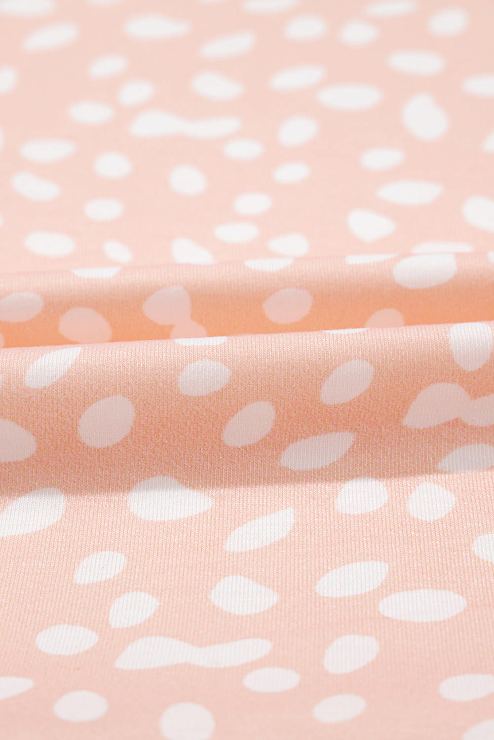 Pink Leopard Print High Waist Ruffle Sleeve Plus Size Dress