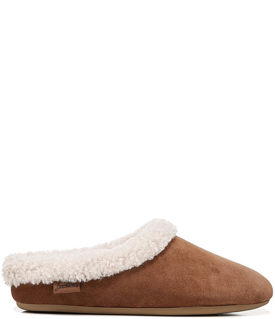 Zodiac Paloma Suede Faux Shearling Lined Slippers