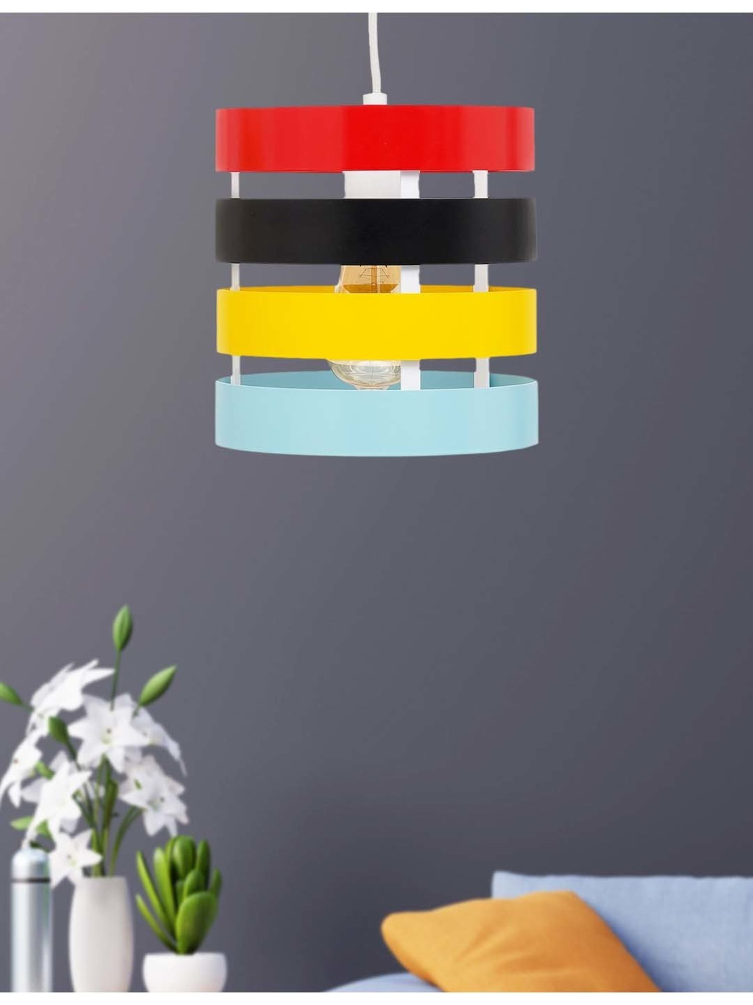 Kapoor E Illuminations 'Uttermost' Multicolor Metal Pendant Light - Set of 1