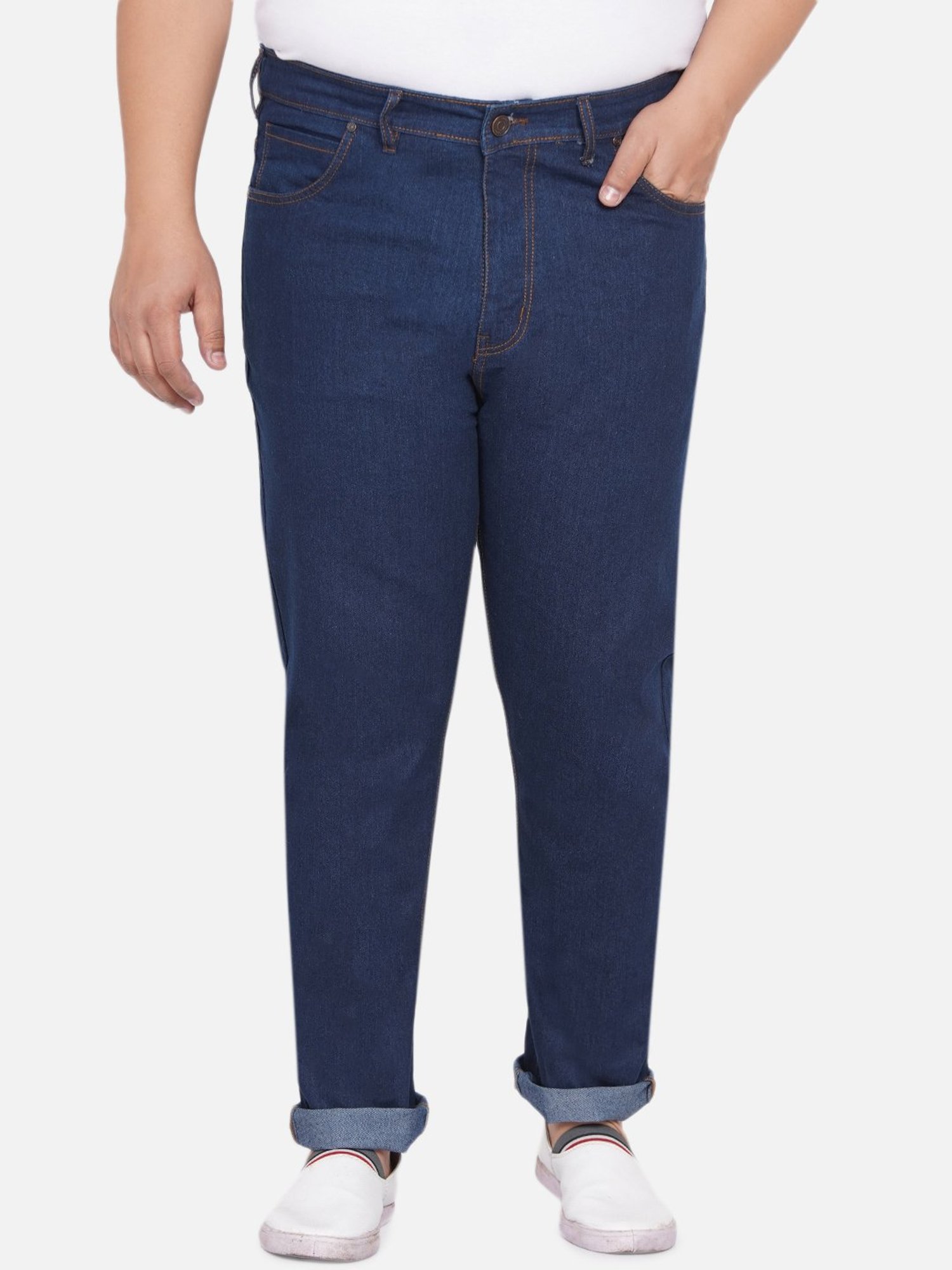 John Pride Blue Regular Fit Plus Size Jeans
