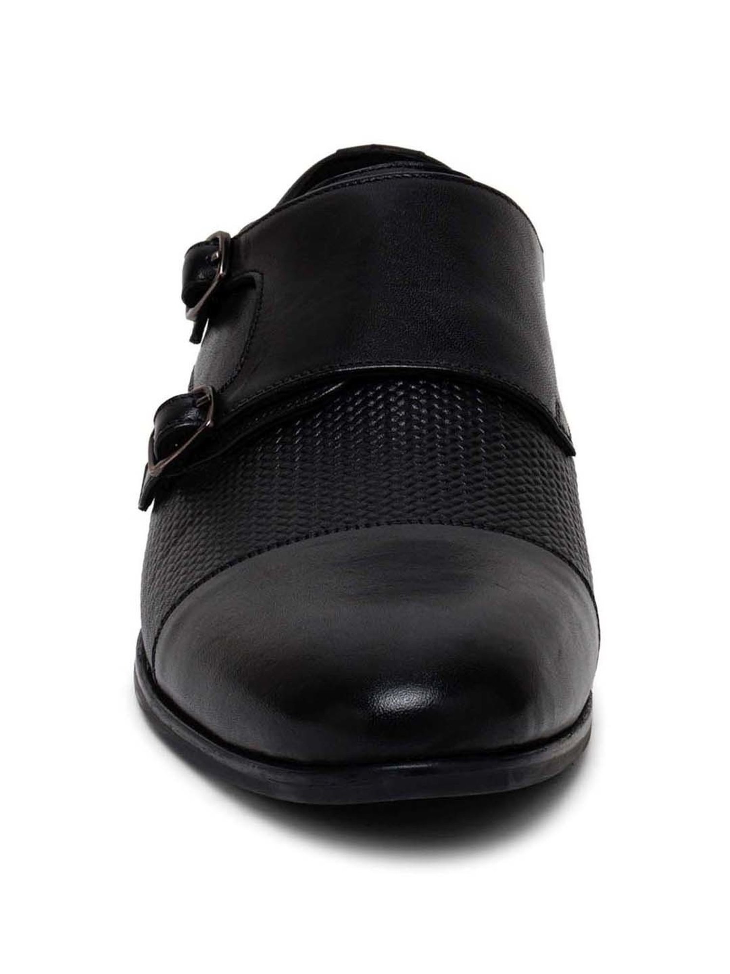 Ezok Men's Black Monk Shoes