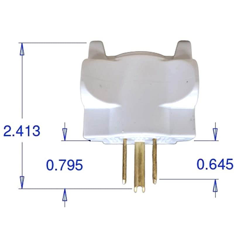 Dual Outlet Wall Adapter 6 Pack White