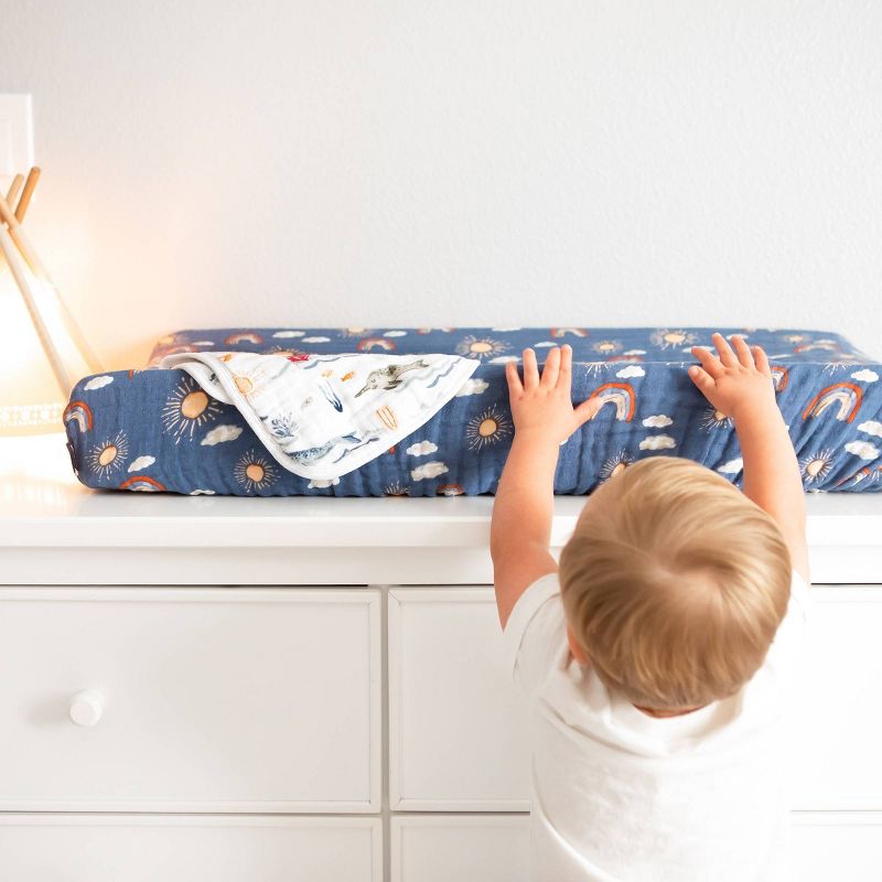 Bebe au Lait Muslin Changing Pad Cover Hello Sunshine