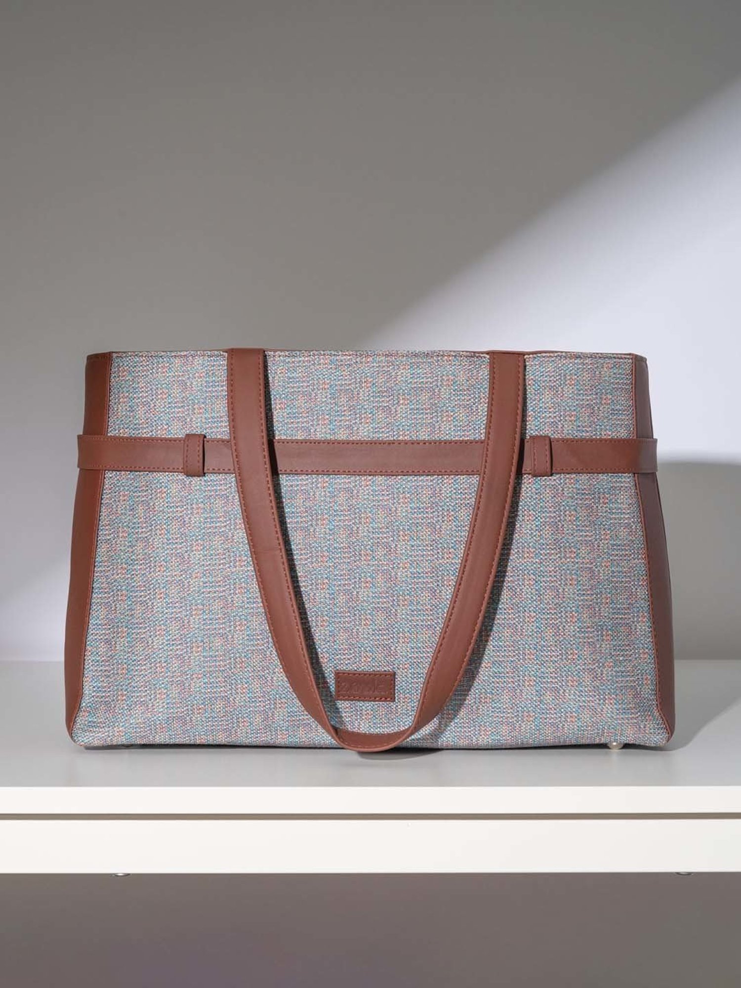 ZOUK Multicolor Printed Large Laptop Tote Handbag