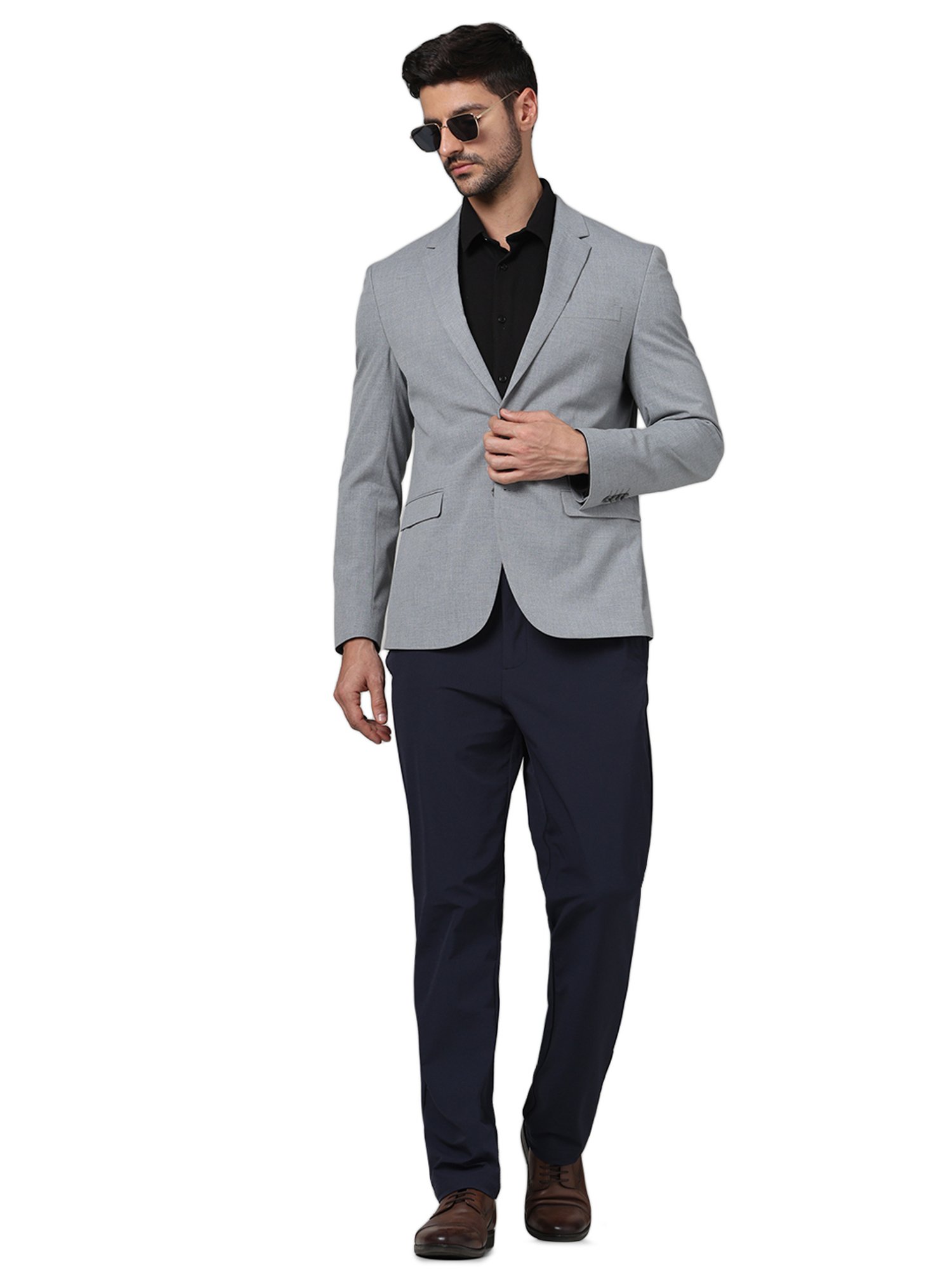 celio* Light Grey Slim Fit Blazer