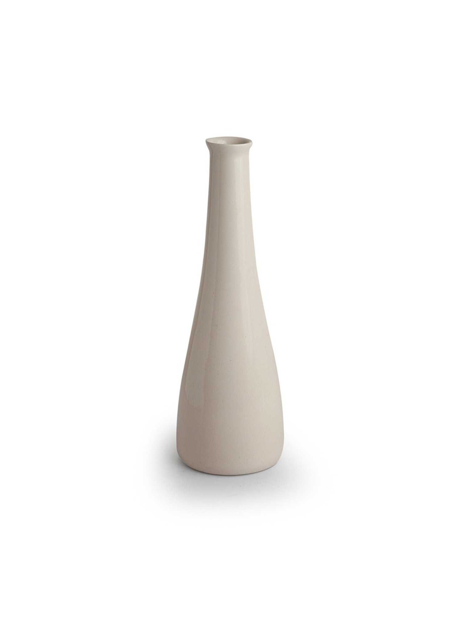 ExclusiveLane Minimalistic Elevated White Ceramic Decorative Vase