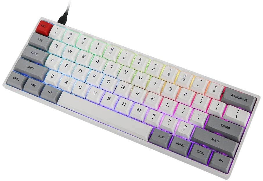 EPOMAKER SKYLOONG SK61 61 Keys Hot Swappable Mechanical Keyboard with RGB Backlit NKRO IP6X Waterproof Type-C Cable for Win/Mac/Gaming (Gateron Optical Blue Grey)