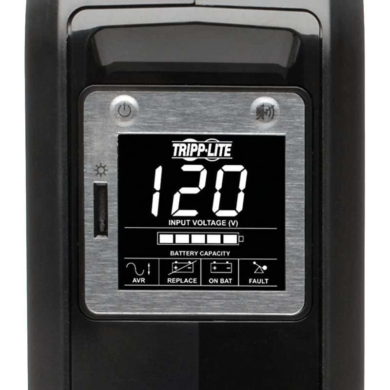 CP1000AVRLCD Intelligent LCD UPS System 1000VA600W 9 Outlets AVR MiniTower Black